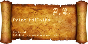 Prinz Mónika névjegykártya