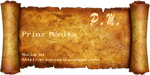 Prinz Mónika névjegykártya
